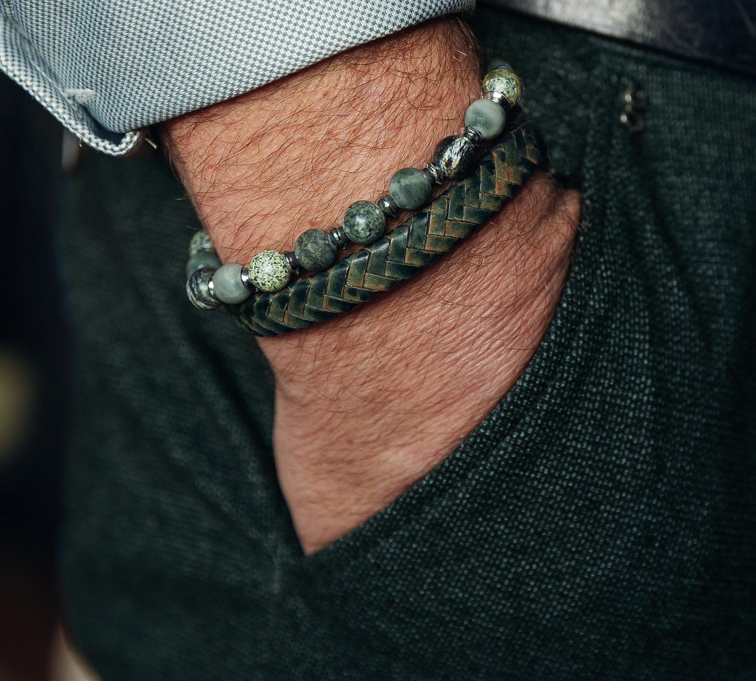 Heren kralenarmband Steven