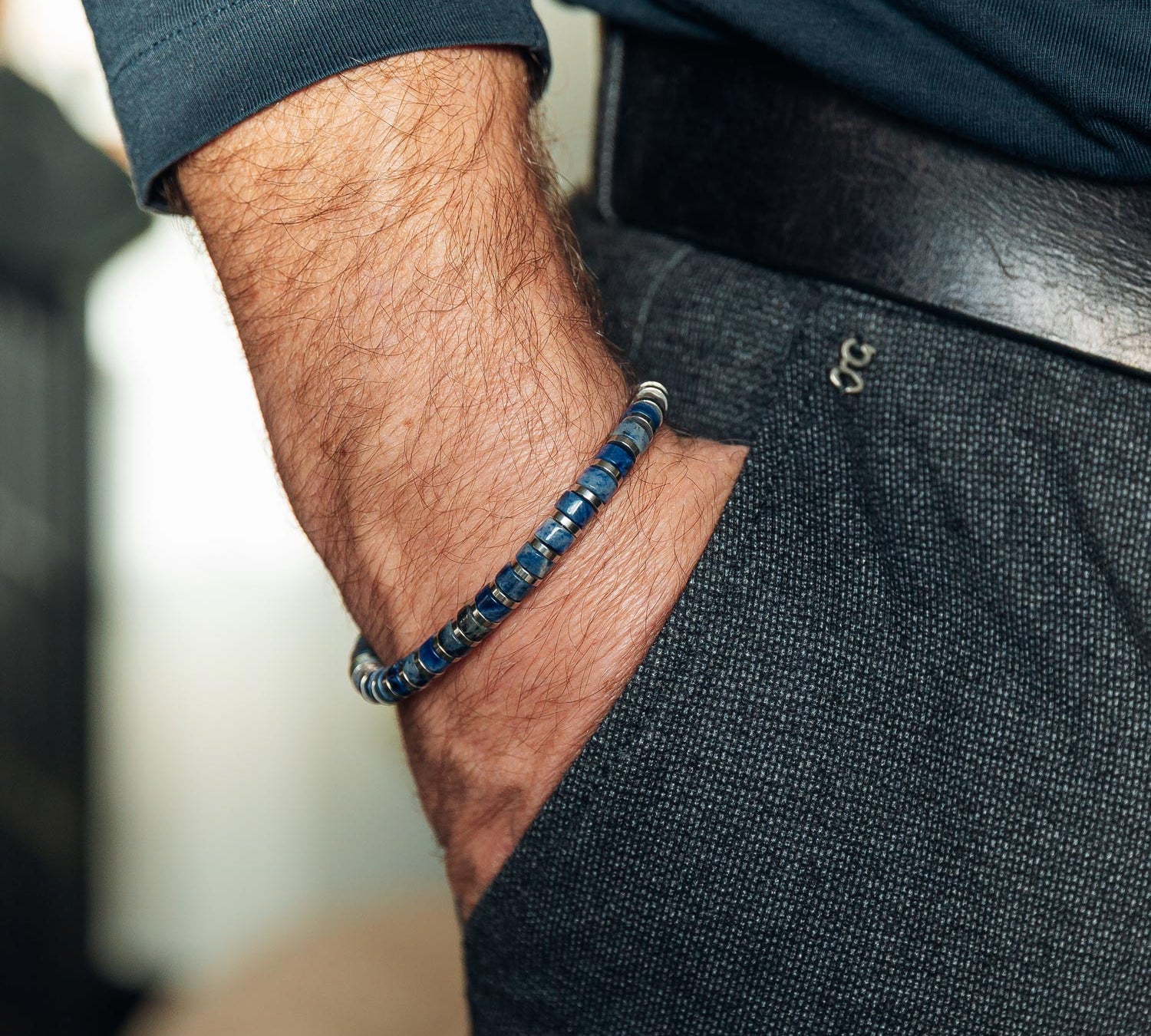 Heren kralenarmband Cam