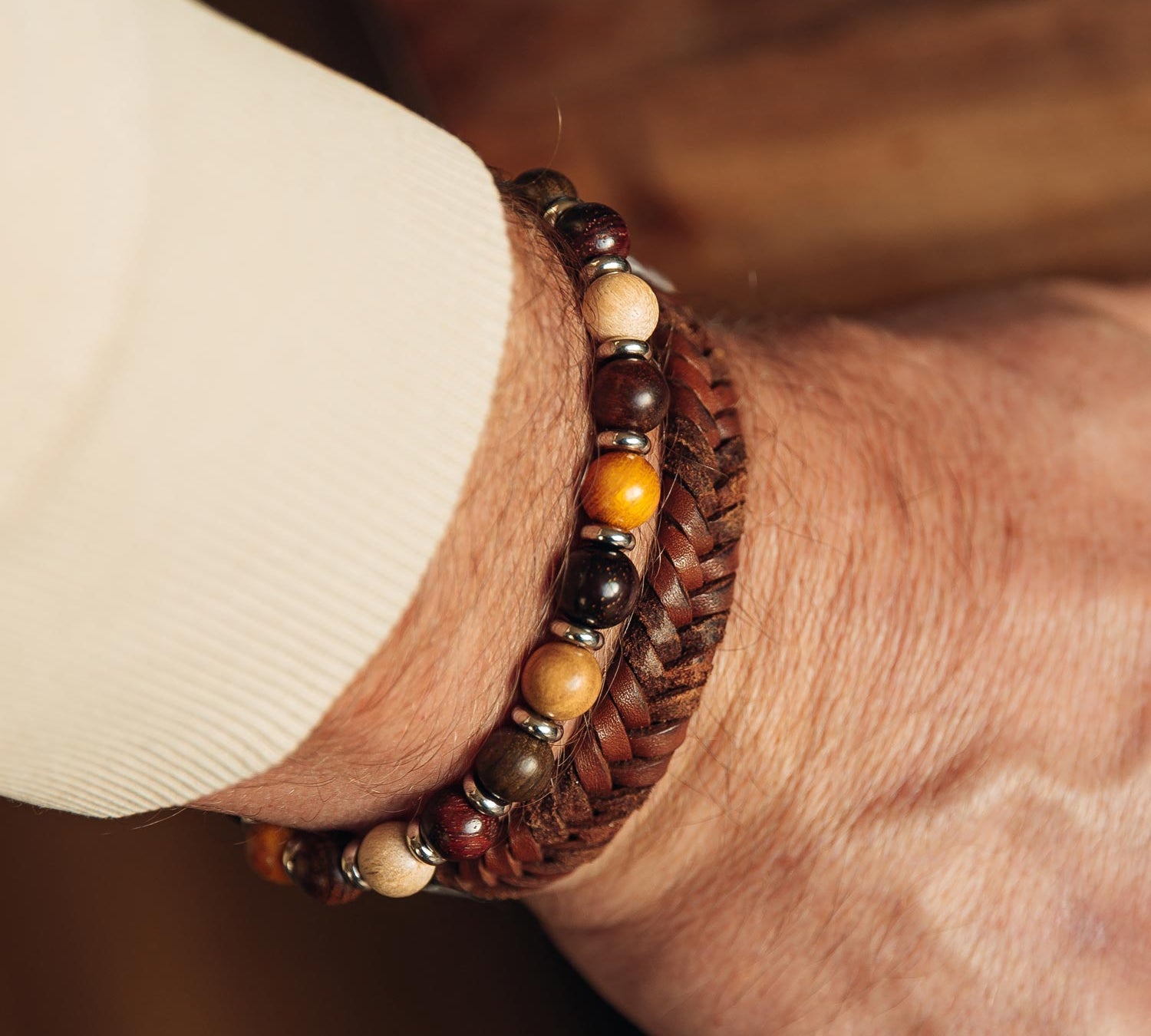 Heren kralenarmband Josh