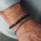 Heren kralenarmband Matt
