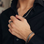 Heren Stalen Armband Bordeaux - iXXXi Men
