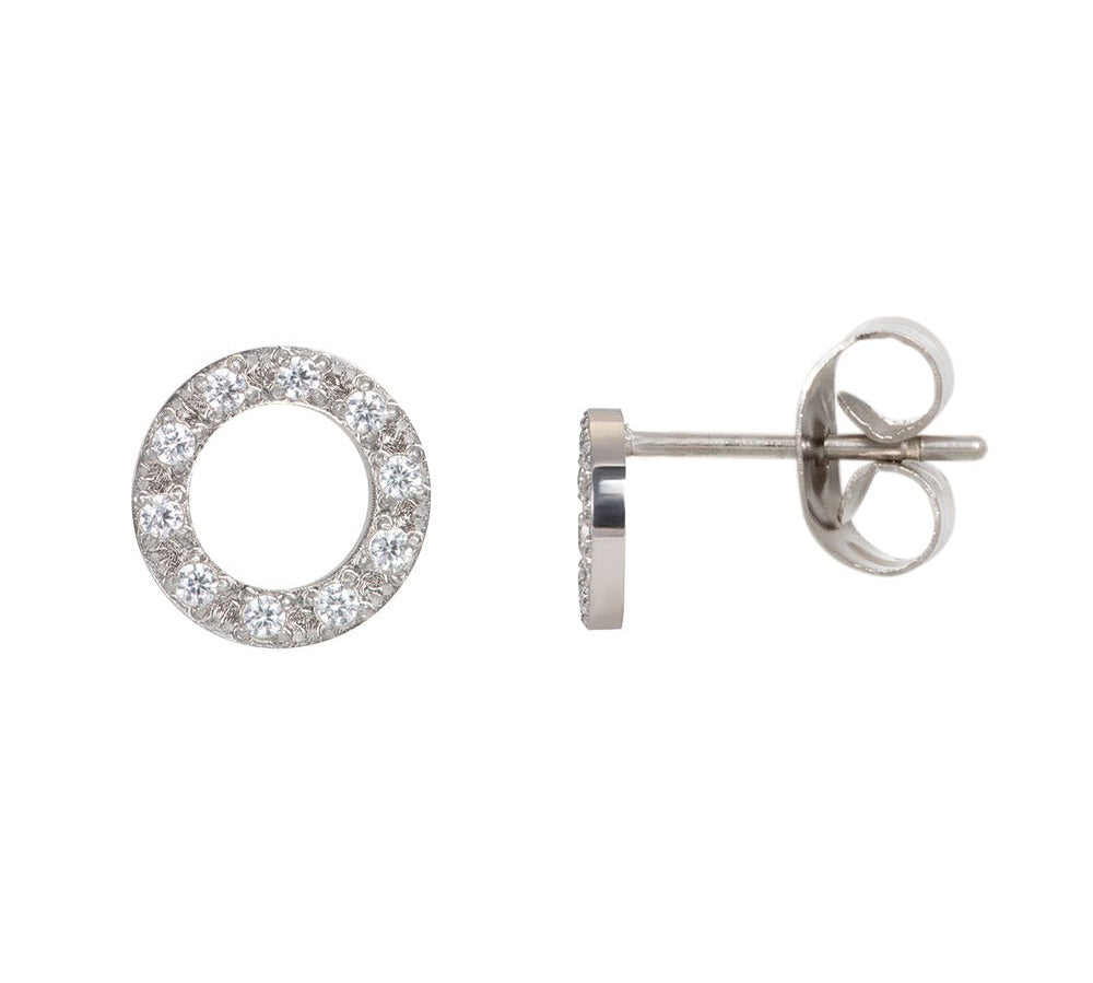 iXXXi Oorbellen Circle Stone 10mm - iXXXi Jewelry