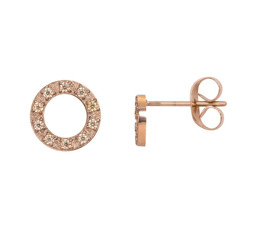 iXXXi Oorbellen Circle Stone 10mm - iXXXi Jewelry