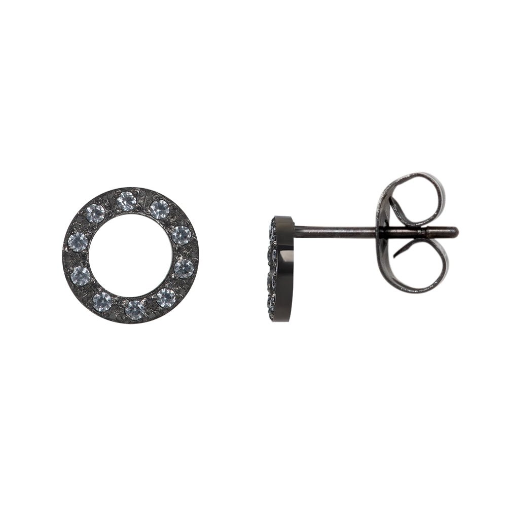 iXXXi Oorbellen Circle Stone 10mm - iXXXi Jewelry