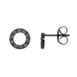 iXXXi Oorbellen Circle Stone 10mm - iXXXi Jewelry