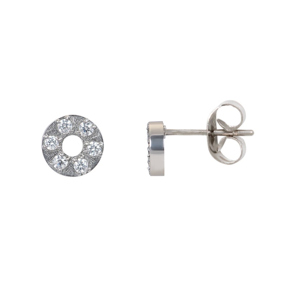 iXXXi Oorbellen Circle Stone 6mm - iXXXi Jewelry