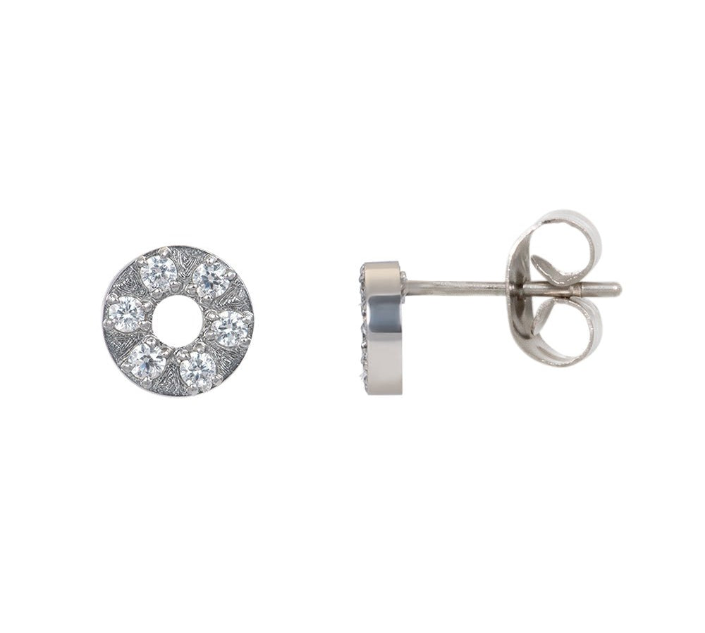 iXXXi Oorbellen Circle Stone 6mm - iXXXi Jewelry