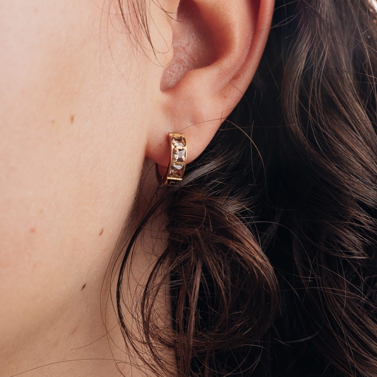 iXXXi Oorringen Brillia Brown - iXXXi Jewelry