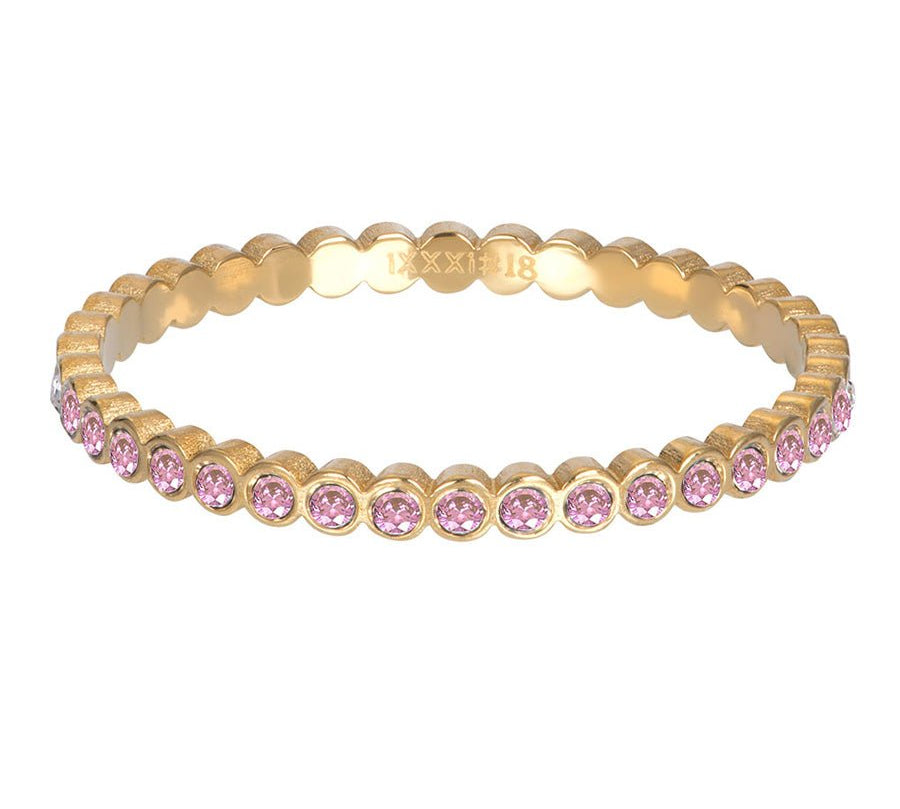 iXXXi Vulring Small Circle Stone Pink - iXXXi Jewelry