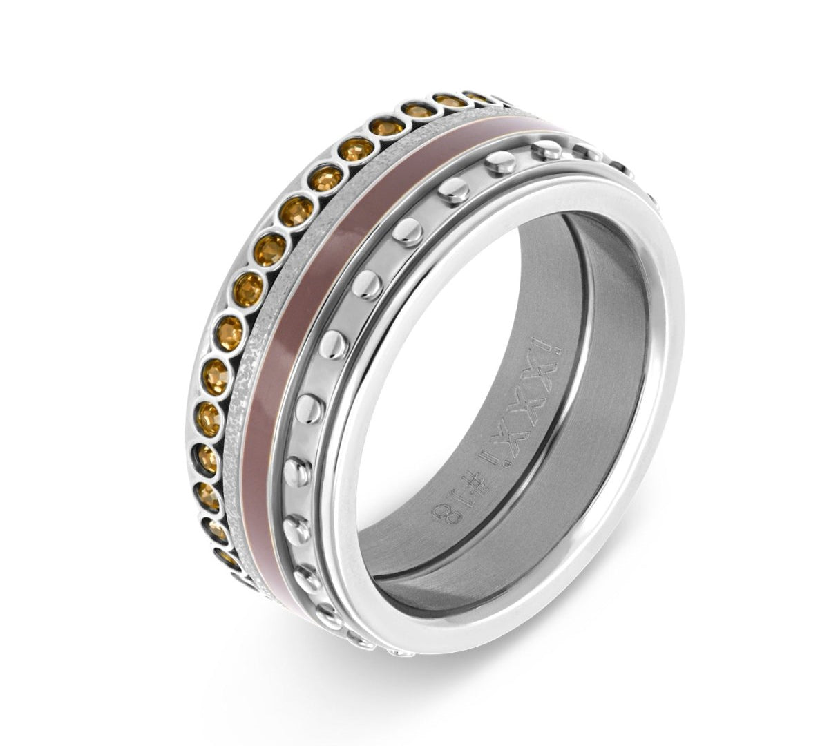 Samengestelde iXXXi ring Burgundy - iXXXi Jewelry
