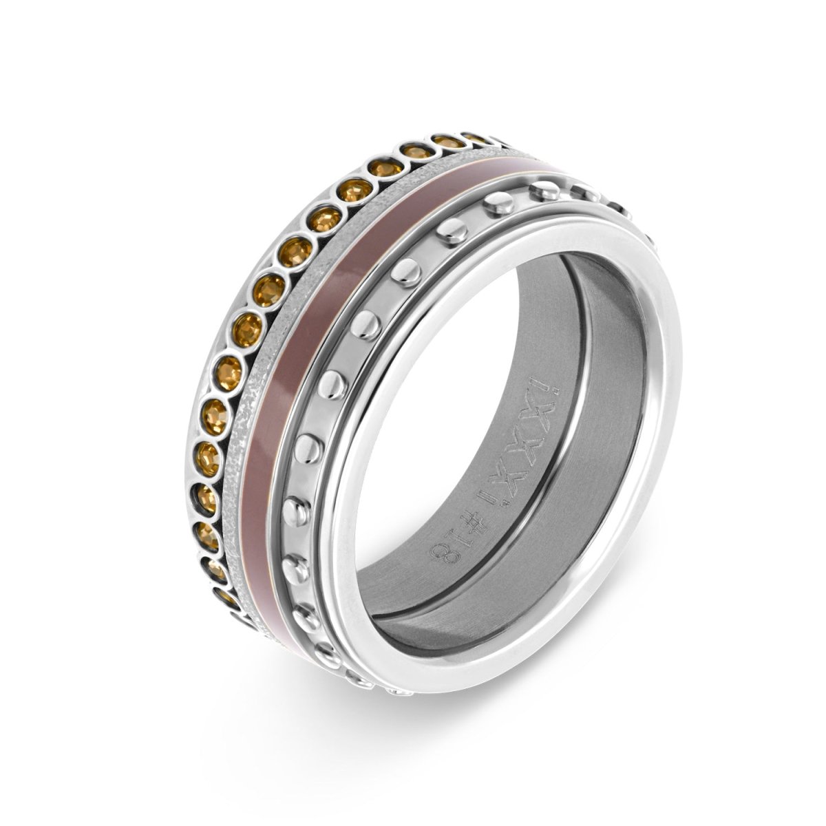 Samengestelde iXXXi ring Burgundy - iXXXi Jewelry
