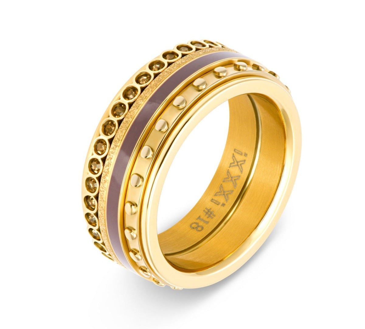 Samengestelde iXXXi ring Burgundy - iXXXi Jewelry