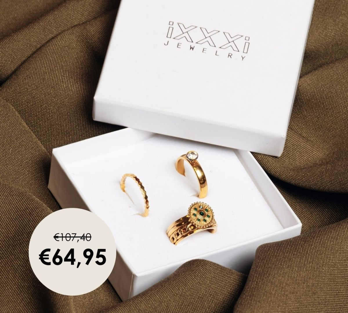 WEEKENDDEAL Ringset Midnight Emerald - iXXXi Jewelry