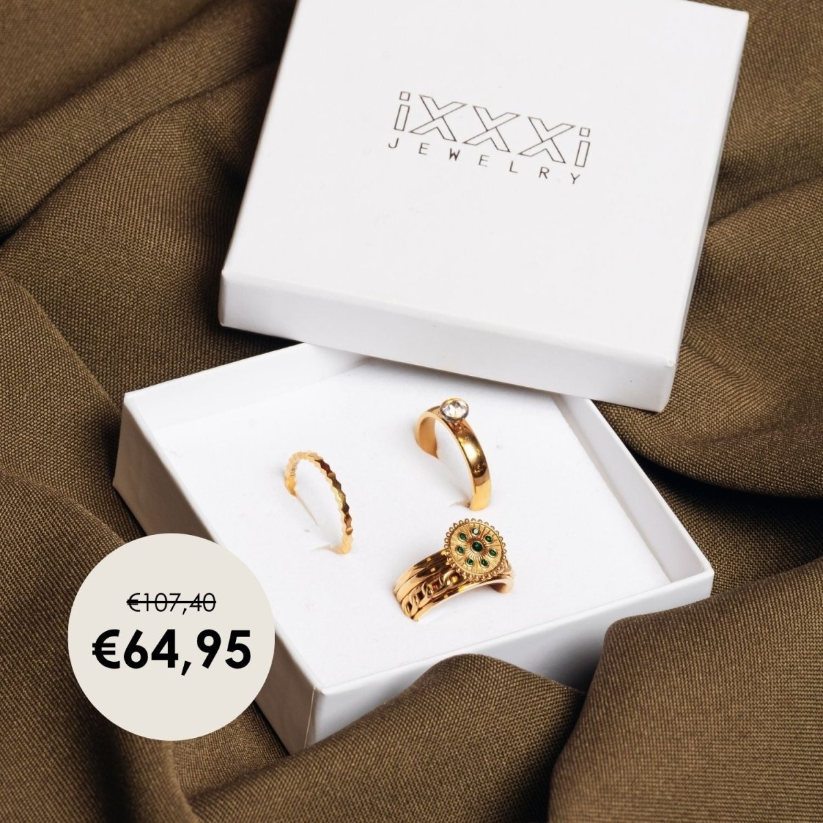 WEEKENDDEAL Ringset Midnight Emerald - iXXXi Jewelry