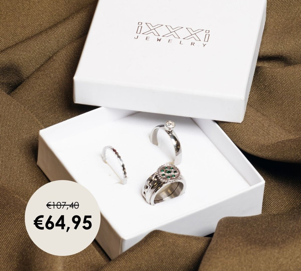 WEEKENDDEAL Ringset Midnight Emerald - iXXXi Jewelry
