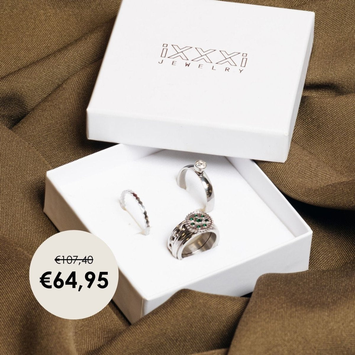 WEEKENDDEAL Ringset Midnight Emerald - iXXXi Jewelry