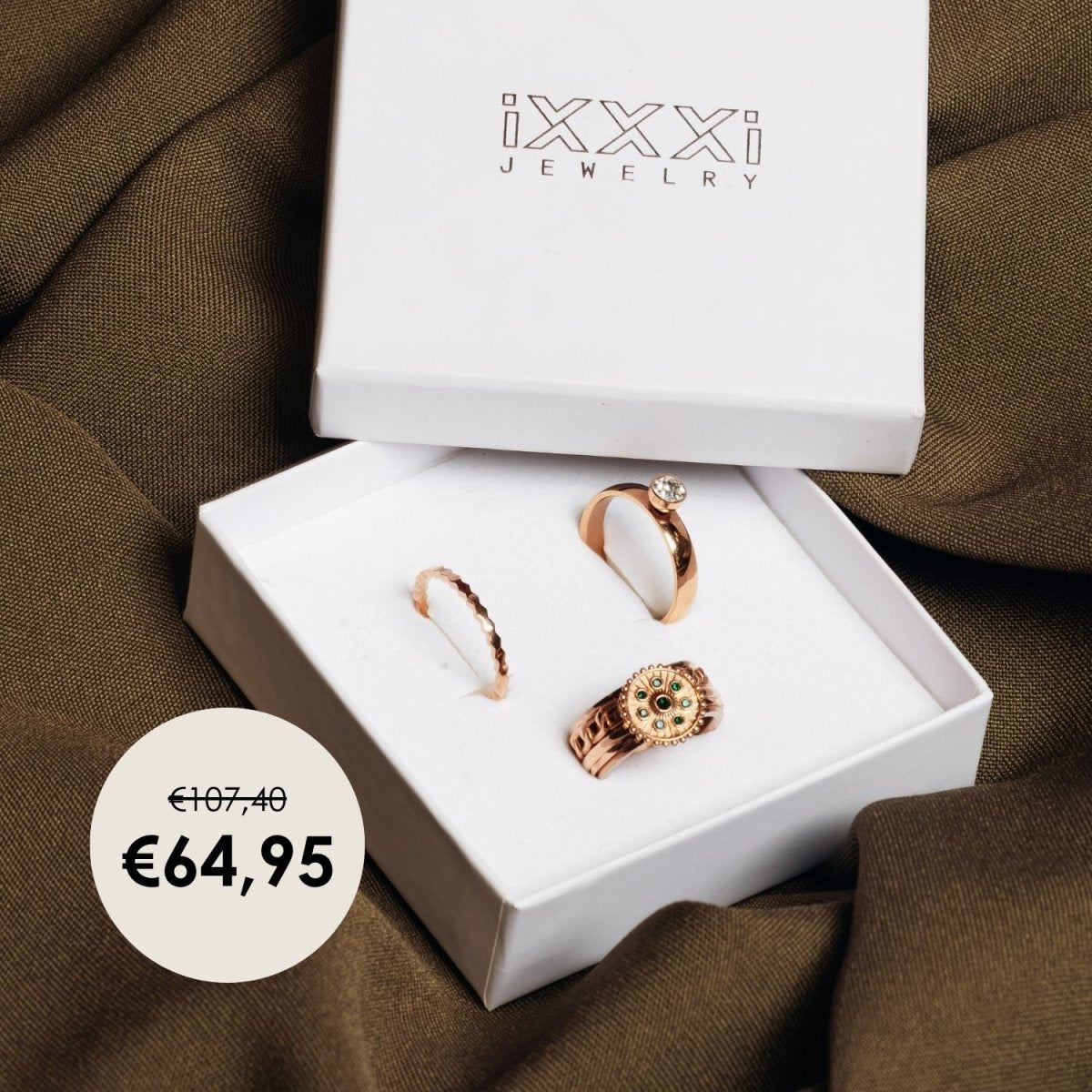 WEEKENDDEAL Ringset Midnight Emerald - iXXXi Jewelry