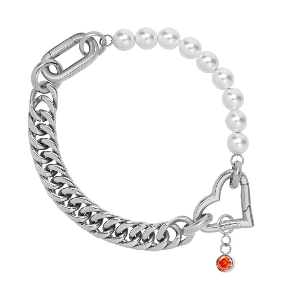 WK deal - Samengestelde armband Christal met oranje bedel - iXXXi Connect