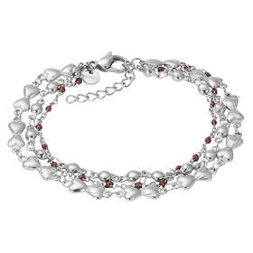Bild von Armband Botswana (braune Perlen) 17+3cm