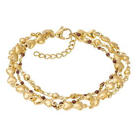 Bild von Armband Botswana (braune Perlen) 17+3cm