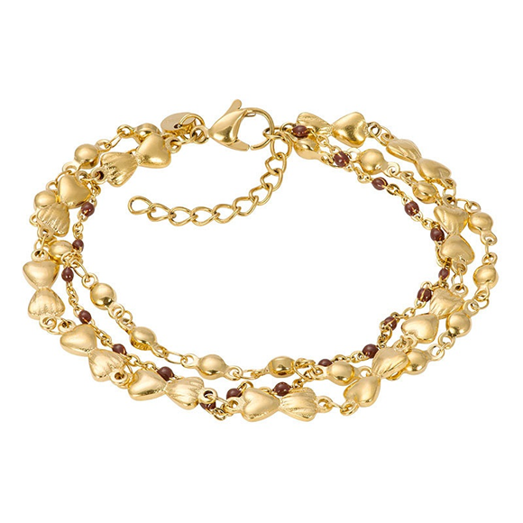 Product image 1 of Armband Botswana (brown beads) 17+3cm