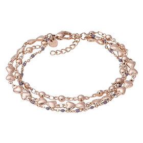 Bild von Armband Botswana (graue Perlen) 17+3cm