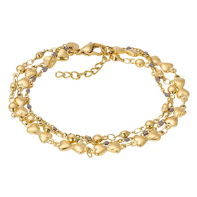 Bild von Armband Botswana (graue Perlen) 17+3cm