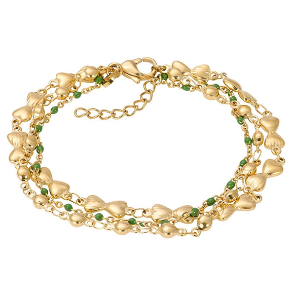 Product image 1 of Armband Botswana (green beads) 17+3cm