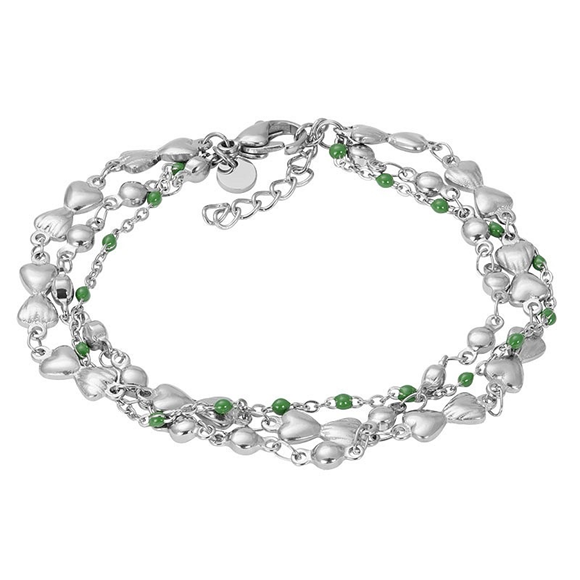 Product image 1 of Armband Botswana (grüne Perlen) 17+3cm