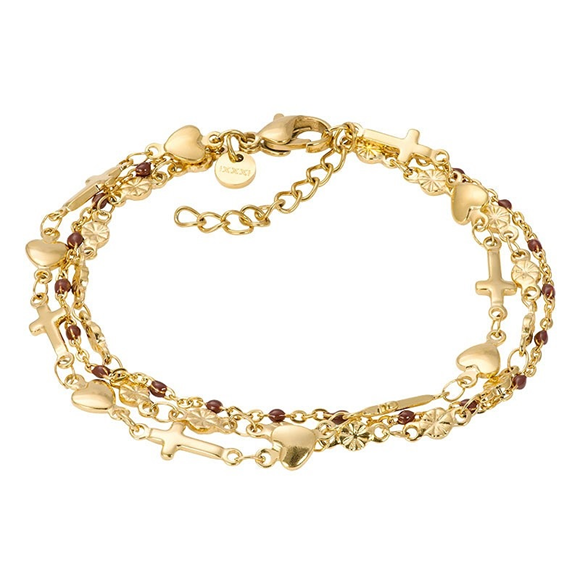 Product image 1 of Armband Ghana (braune Perlen) 17+3cm