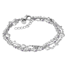 Bild von Armband Ghana (graue Perlen) 17+3cm