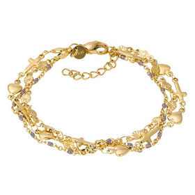 Bild von Armband Ghana (graue Perlen) 17+3cm