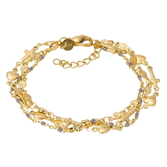 Product image 1 of Armband Ghana (graue Perlen) 17+3cm