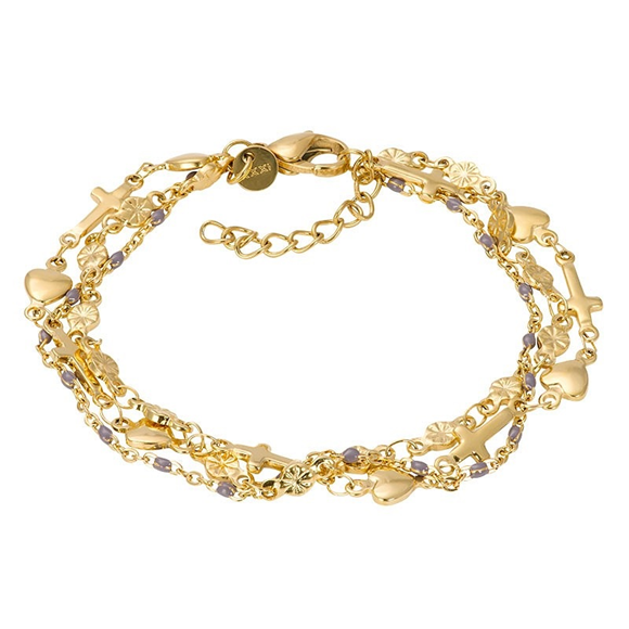 Product image 1 of Armband Ghana (graue Perlen) 17+3cm