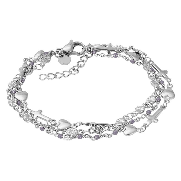 Product image 1 of Armband Ghana (grey beads) 17+3cm