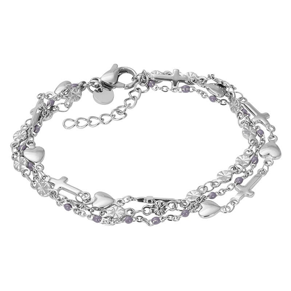 Product image 1 of Armband Ghana (grey beads) 17+3cm