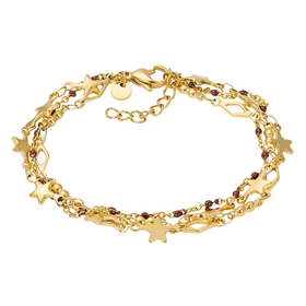 Bild von Armband Kenya (braune Perlen) 17+3cm