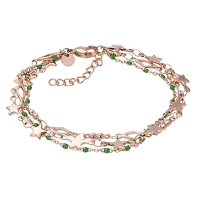 Bild von Armband Kenya (grüne Perlen) 17+3cm