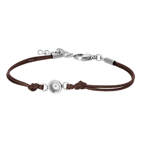 Afbeelding van Armband Wax Cord Top Part Base Brown 17+3cm