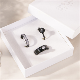 Image of Black Diamond Combined ring set - black