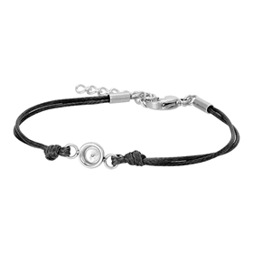 Image of Bracelet Wax Cord Top Part Base Black 17+3cm