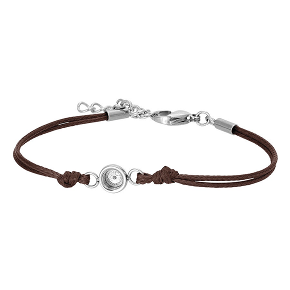Product image 1 of Bracelet Wax Cord Top Part Base Brown 17+3cm