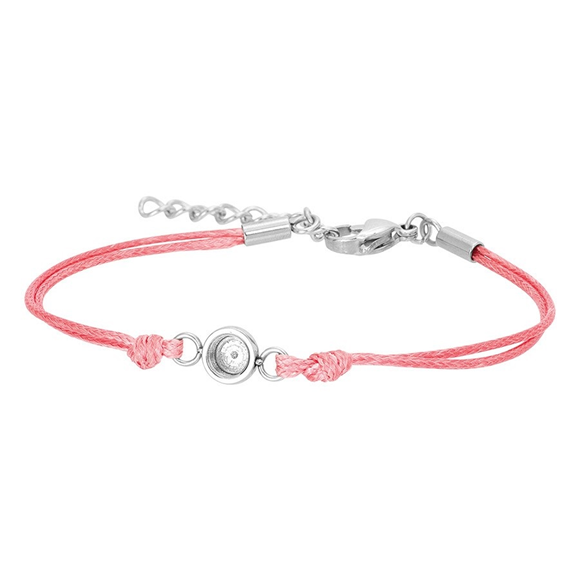 Product image 1 of Bracelet Wax Cord Top Part Base Pink