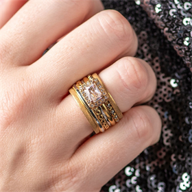 Image of Combined iXXXi ring Celebration Gold