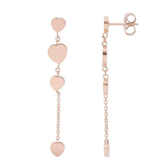 Product image 1 of Ear studs 4 Hearts Dangle