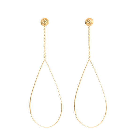 Product image 1 of Ear studs Oval Chain Stone