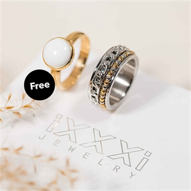 Image of Enjoy Life Combined Ring set - Silver