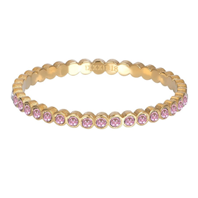 Image of Fillring Small Circle Stone Pink 2mm