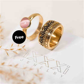 Bild von Flower Girl Zusammengesetzte Ring set - Gold