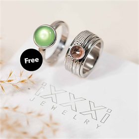 Bild von Giraffe Zusammengesetzte Ring set - Silber